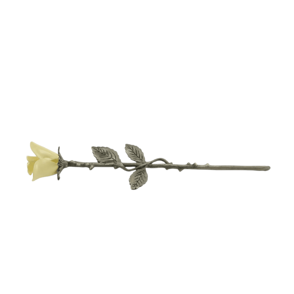 Aria Rose Keepsake Yellow Pewter Stem Aria Brass Yellow Memorial | SKU: AMU-AU2753
