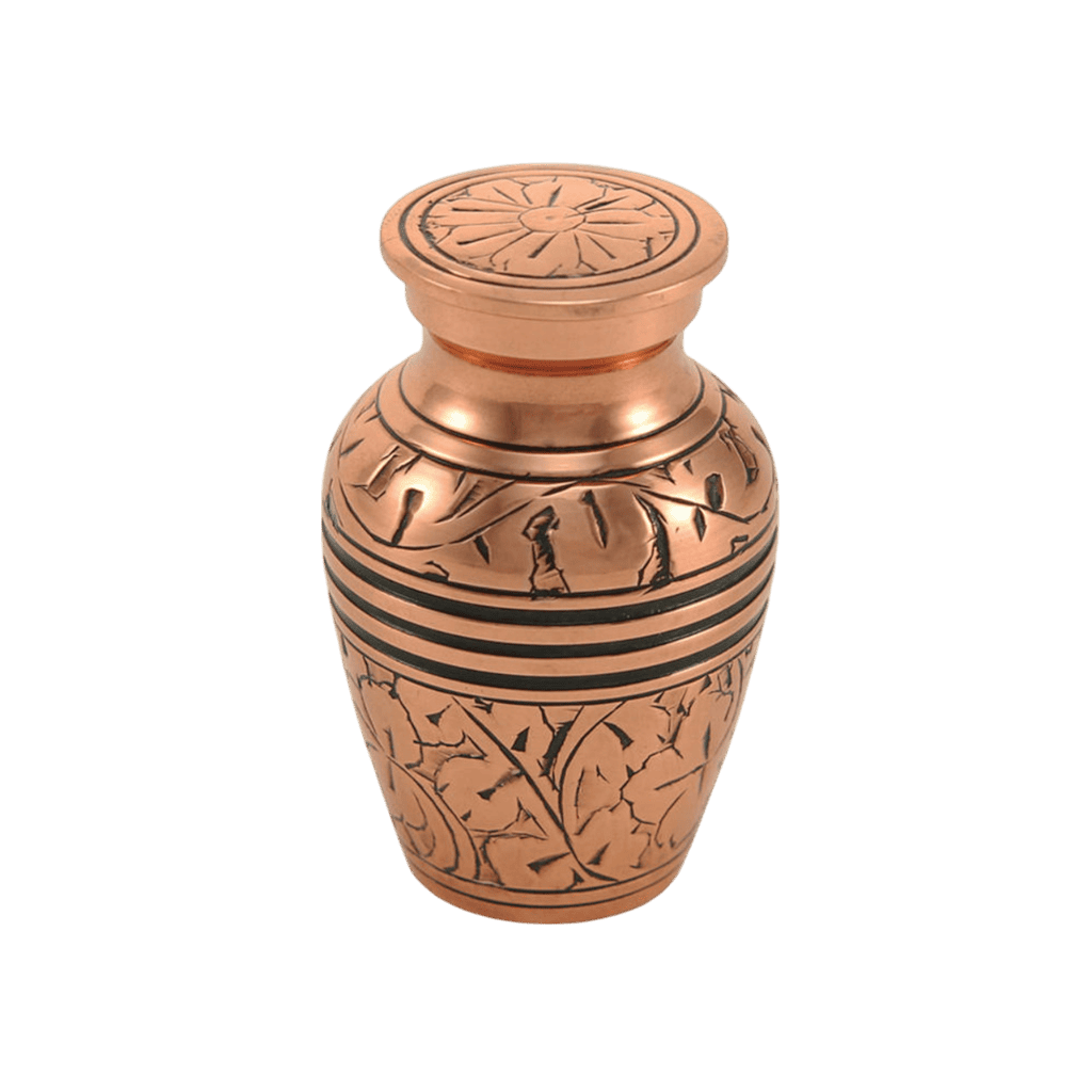 Copper Oak Keepsake Classic Urns Brass Copper Memorial | SKU: AMU-AU2804K