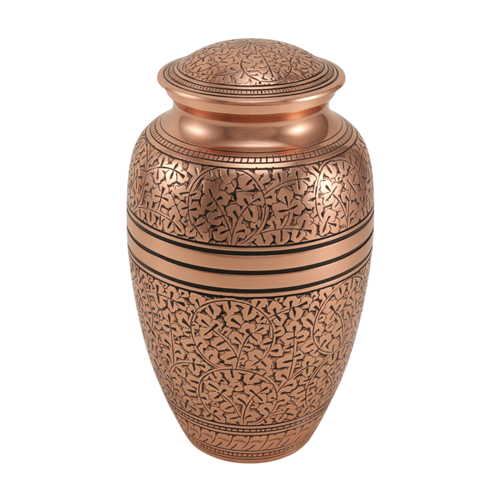 Copper Oak Large Classic Urns Brass Copper Memorial | SKU: AMU-AU2804L
