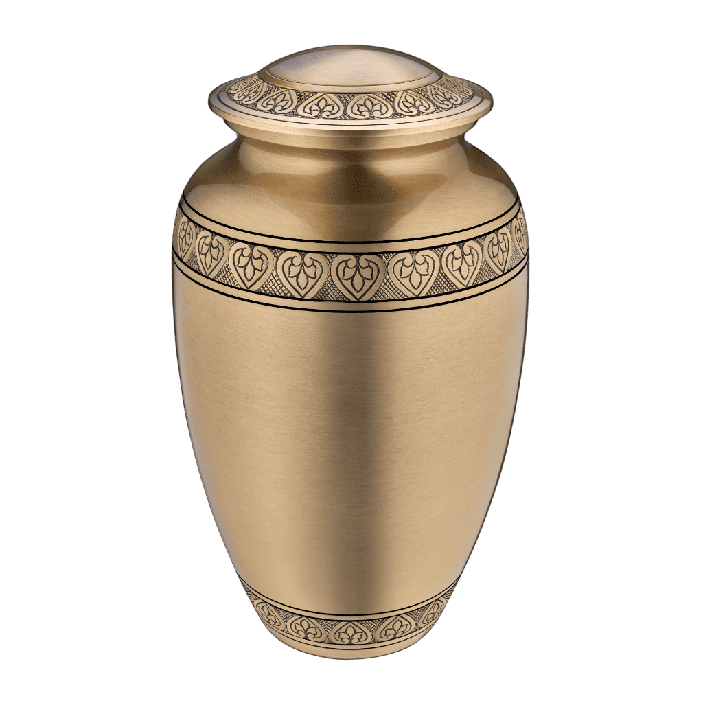 Classic Gold Adult Classic Urns Brass Gold Memorial | SKU: AMU-AULA211