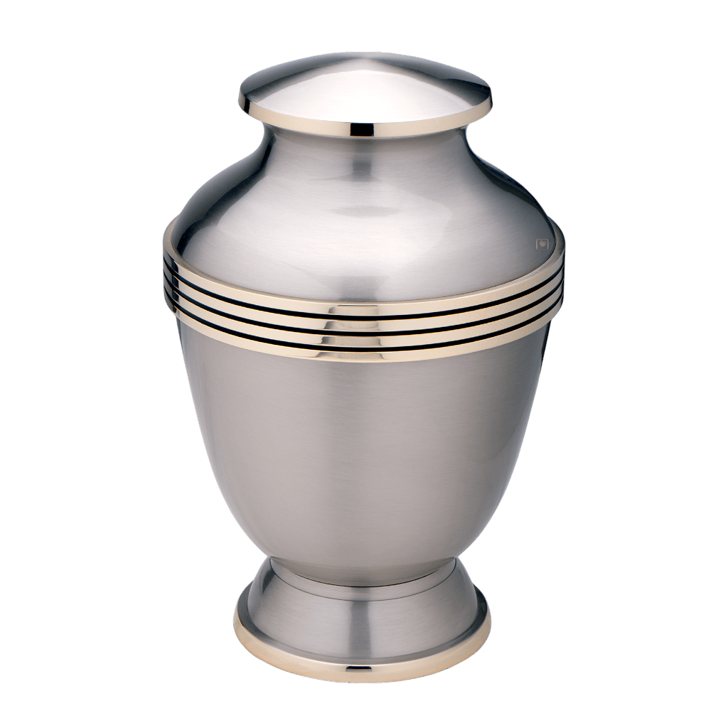 Elegant Pewter Adult Classic Urns Brass Pewter Memorial | SKU: AMU-AULA251