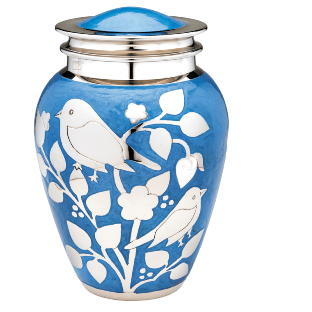 Silver Blessing Birds Adult Blessing Birds Brass Blue Memorial | SKU: AMU-AULA280