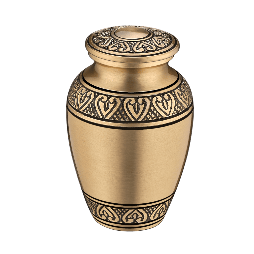 Classic Gold Keepsake Classic Urns Brass Gold Memorial | SKU: AMU-AULK211