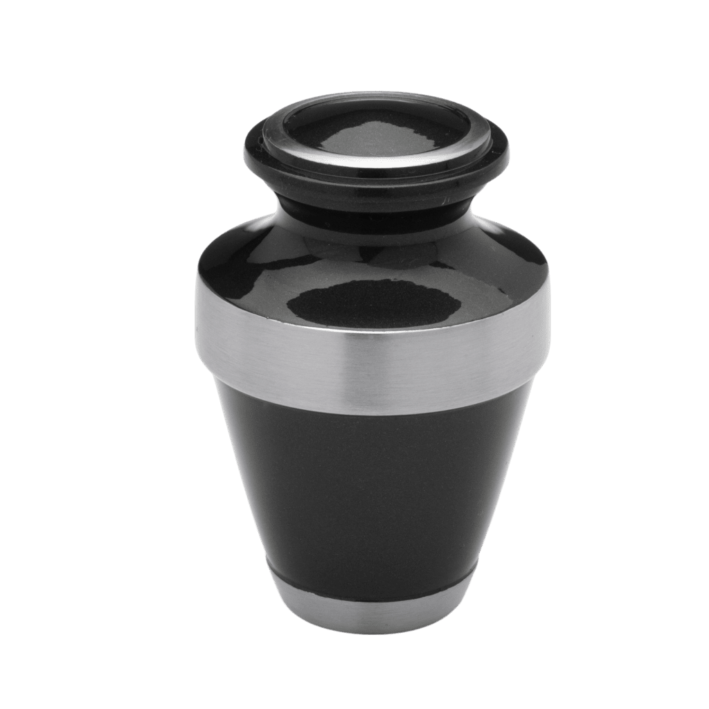 Espana Midnight Keepsake Classic Urns Brass Black Memorial | SKU: AMU-AULK261