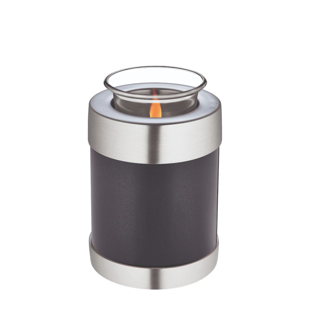 Midnight Tealight Tealights Brass / Glass Black Memorial | SKU: AMU-AULT650