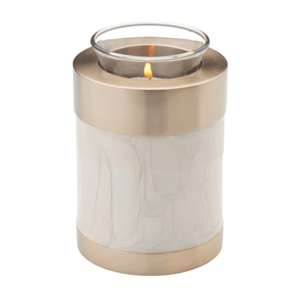 Blessings Pearl Bronze Tealight Tealights Brass / Glass Bronze Memorial | SKU: AMU-AULT653