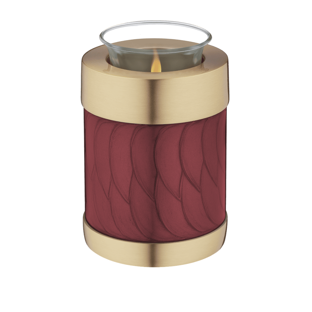 Blessings Crimson Tealight Tealights Brass / Glass Crimson Memorial | SKU: AMU-AULT674