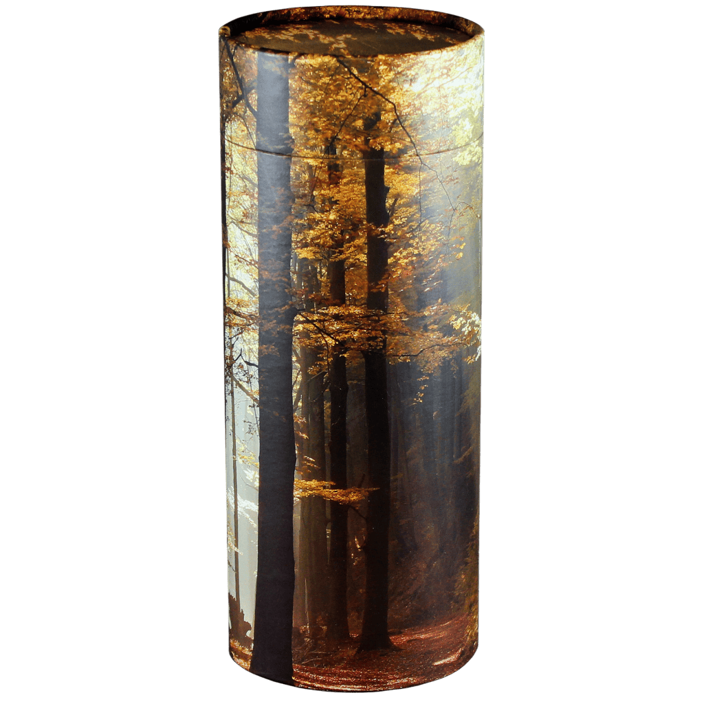 Scatter Tube Autumn Woods Large Passages Biodegradable Brown Memorial | SKU: AMU-L-AUPSTAW
