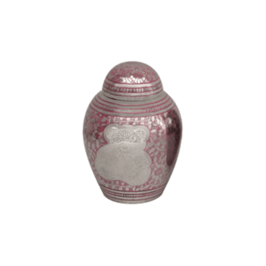 Teddy Bear Pink Petite  Teddy Bear Petite  Brass  Pink  Memorial | SKU: AMU-AU2660P