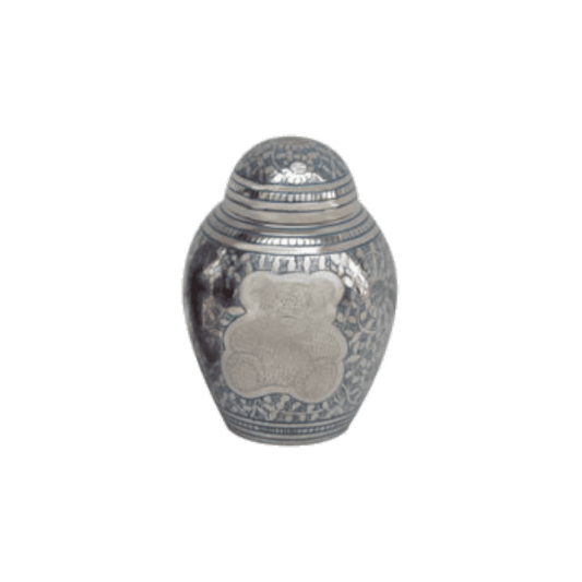 Teddy Bear Blue Petite  Teddy Bear Petite  Brass  Blue  Memorial | SKU: AMU-AU2661P