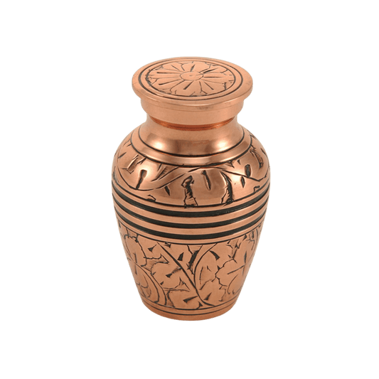 Copper Oak Keepsake  Classic Urns  Brass  Copper  Memorial | SKU: AMU-AU2804K