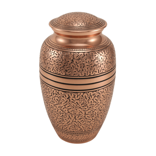 Copper Oak Large  Classic Urns  Brass  Copper  Memorial | SKU: AMU-AU2804L