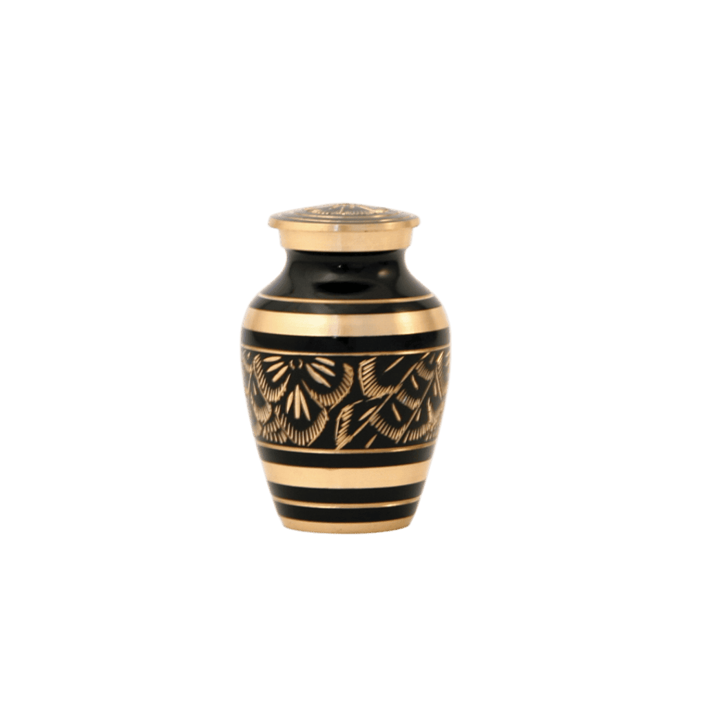 Radiance Classic Keepsake  Classic Urns  Brass  Black  Memorial | SKU: AMU-AU2807K