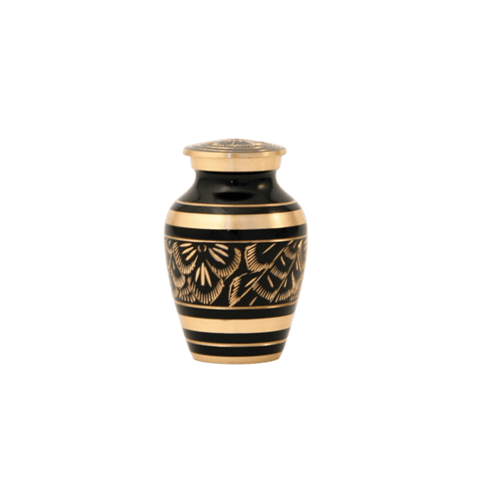 Radiance Classic Keepsake  Classic Urns  Brass  Black  Memorial | SKU: AMU-AU2807K
