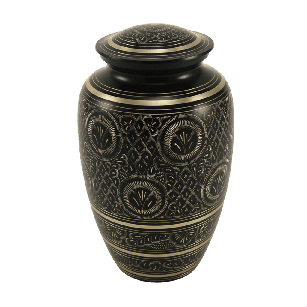 Radiance Classic Large  Classic Urns  Brass  Black  Memorial | SKU: AMU-AU2807L