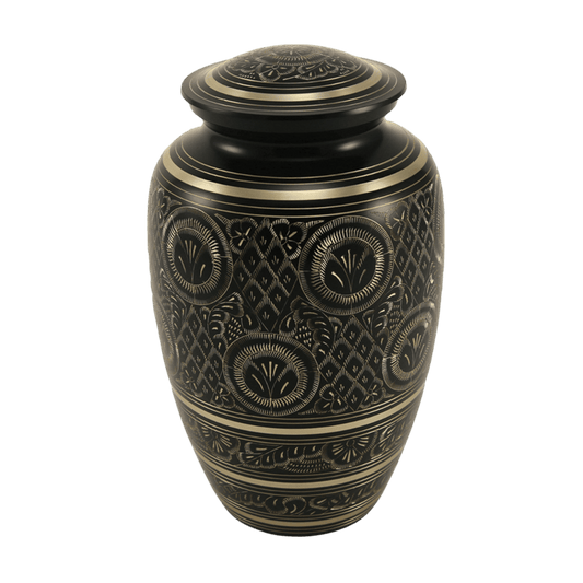 Radiance Classic Large  Classic Urns  Brass  Black  Memorial | SKU: AMU-AU2807L