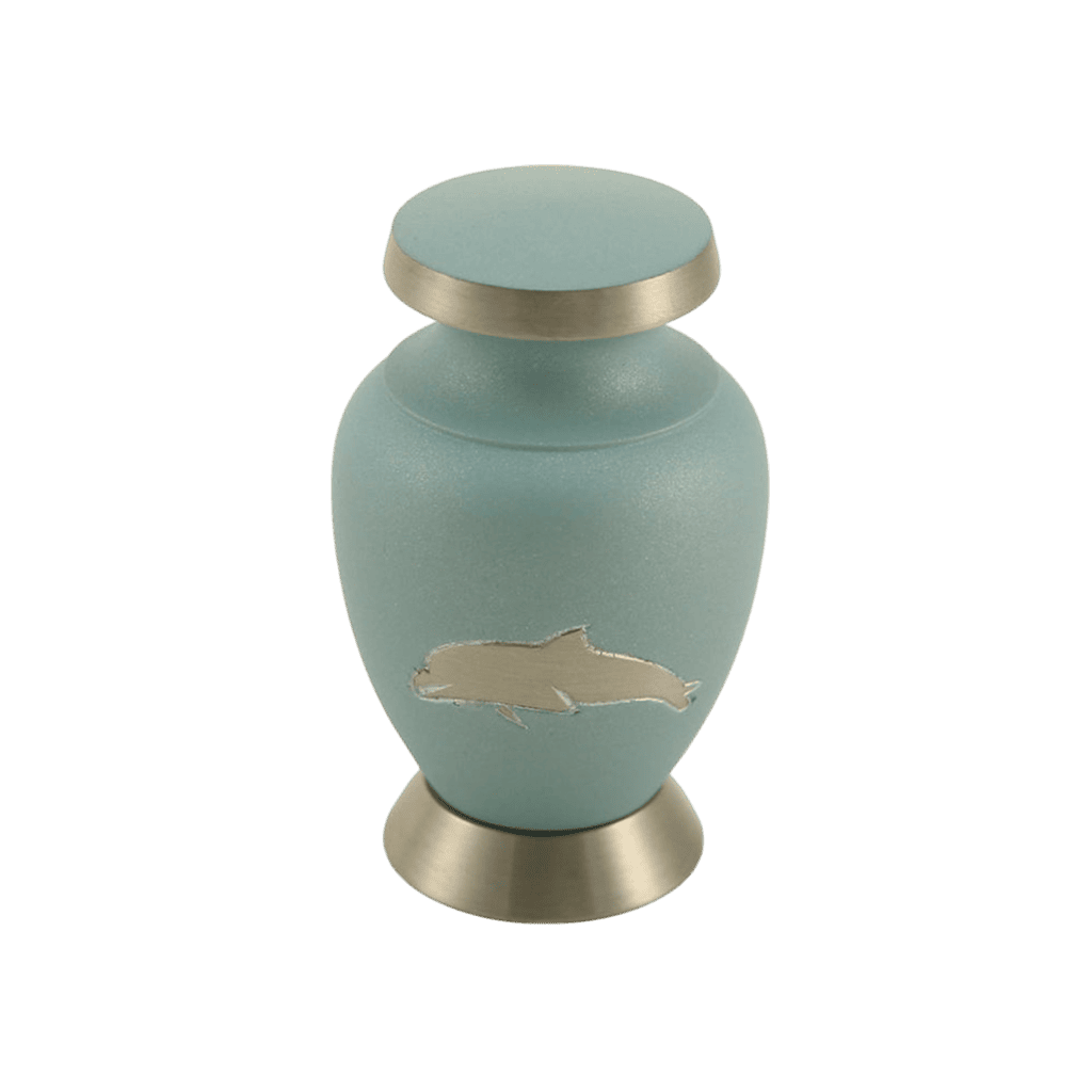 Aria Dolphin Keepsake  Aria  Brass  Blue  Memorial | SKU: AMU-AU5244K