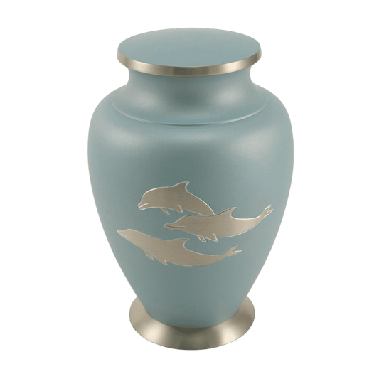 Aria Dolphin Large  Aria  Brass  Blue  Memorial | SKU: AMU-AU5244L