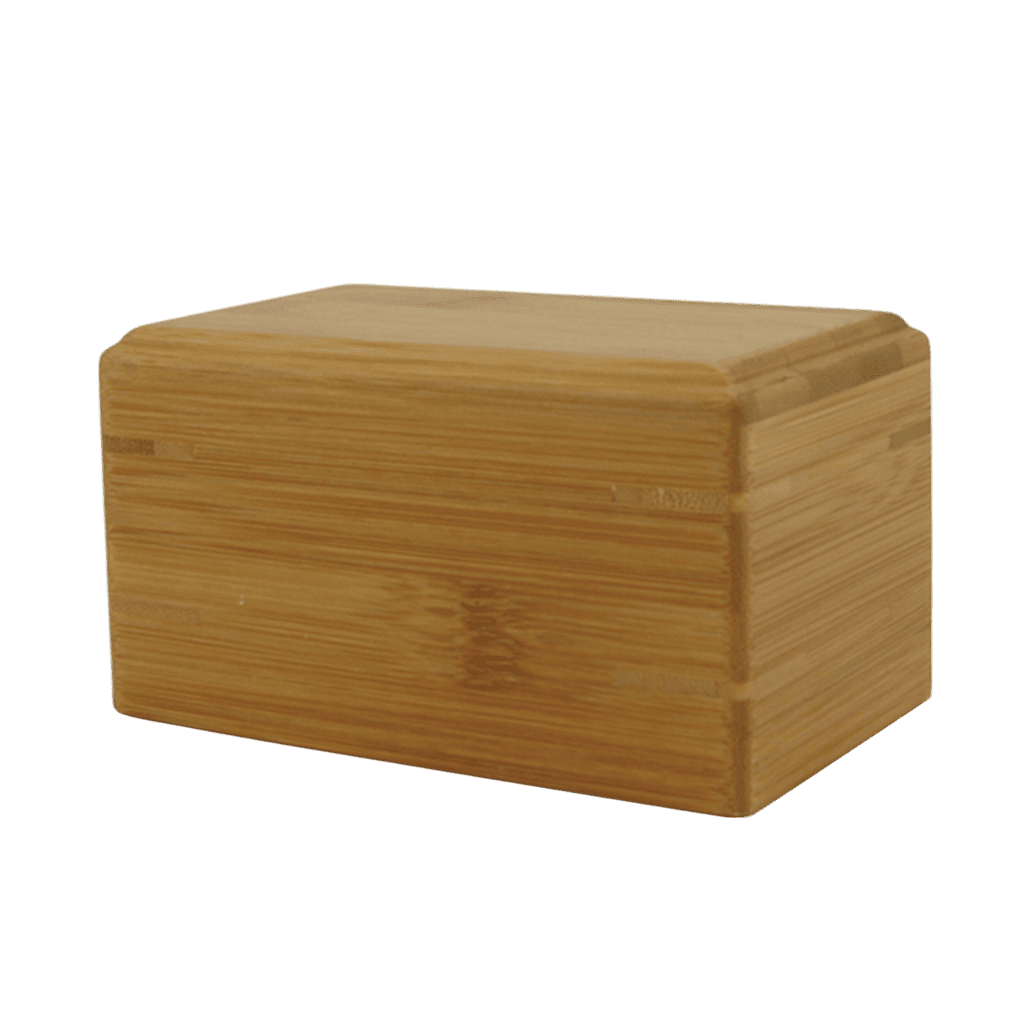 Bamboo Box Keepsake  Box Urns  Bamboo  Wood  Memorial | SKU: AMU-AUCB25