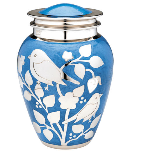 Silver Blessing Birds Adult  Blessing Birds  Brass  Blue  Memorial | SKU: AMU-AULA280