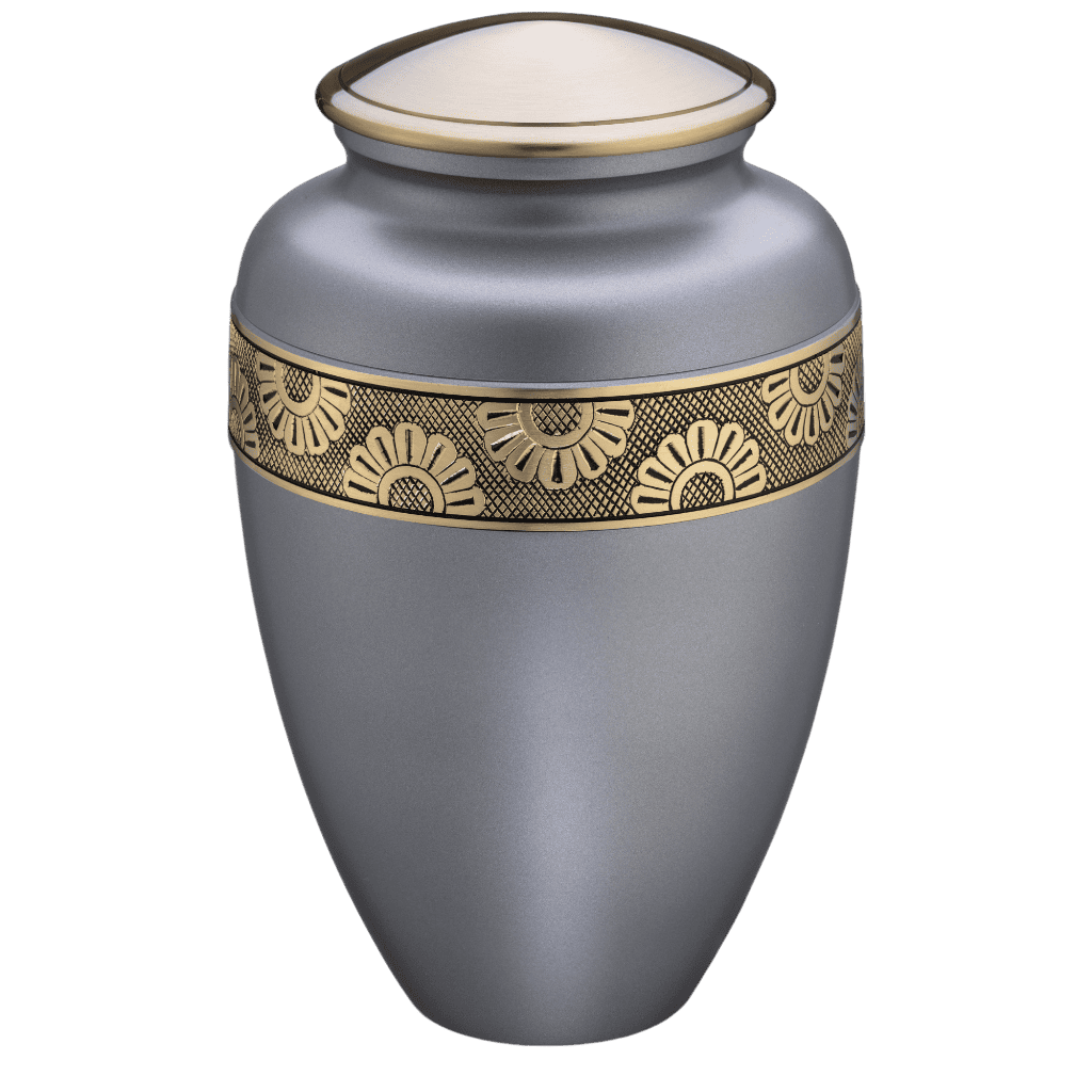 Floral Band Adult  Classic Urns  Brass  Blue  Memorial | SKU: AMU-AULA902
