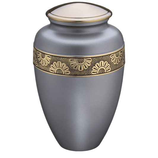 Floral Band Adult  Classic Urns  Brass  Blue  Memorial | SKU: AMU-AULA902