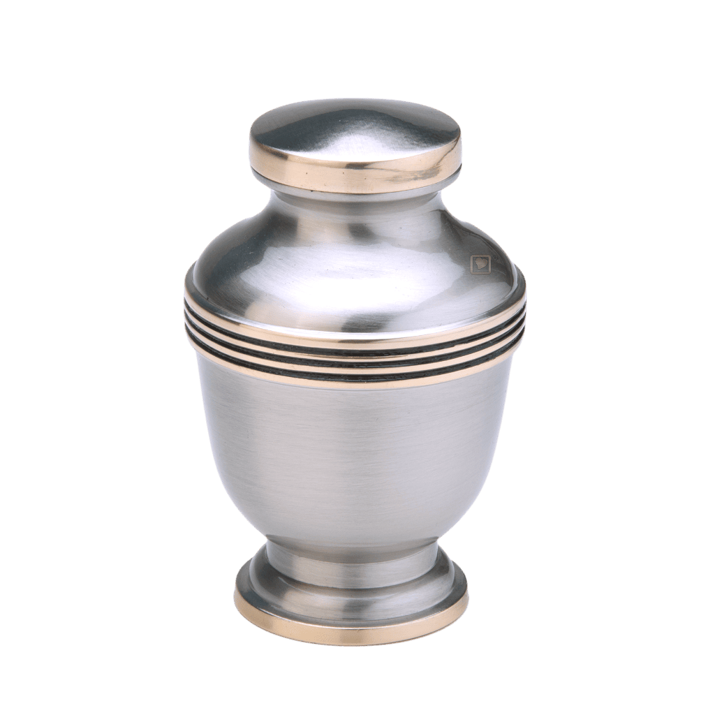 Elegant Pewter Keepsake  Classic Urns  Brass  Pewter  Memorial | SKU: AMU-AULK251