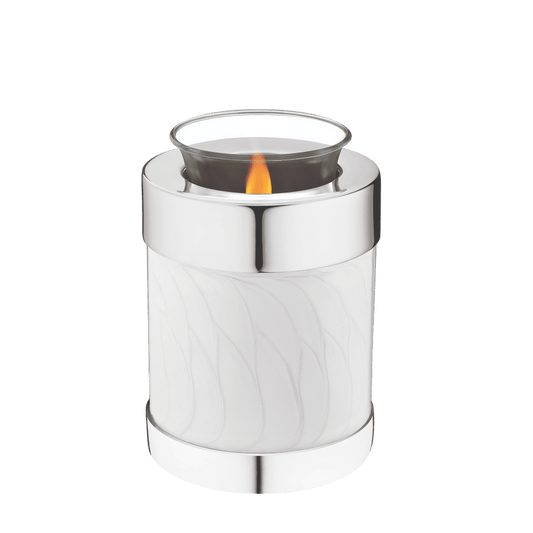 Blessings Pearl Siliver Tealight  Tealights  Brass / Glass  Silver  Memorial | SKU: AMU-AULT671