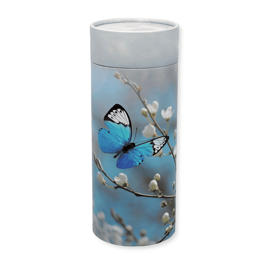 Scatter Tube Butterfly Large  Passages  Biodegradable  Blue  Memorial | SKU: AMU-L-AUPSTBF