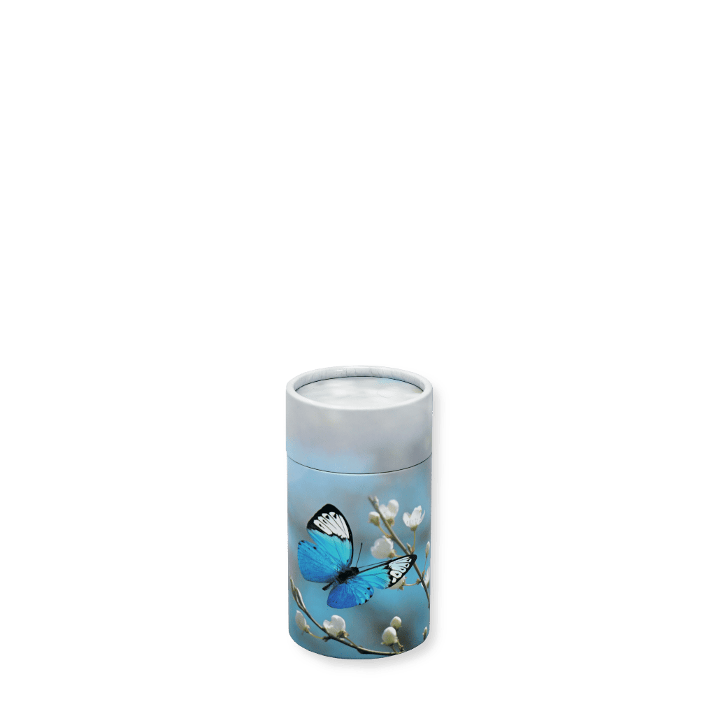 Scatter Tube Butterfly Mini  Passages  Biodegradable  Blue  Memorial | SKU: AMU-MI-AUPSTBF