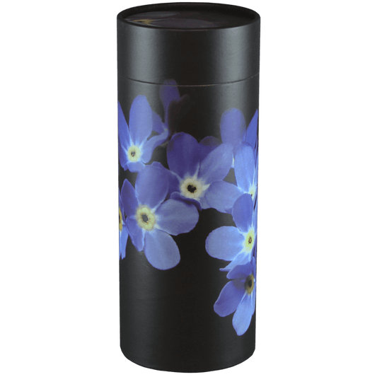 Scatter Tube Forget Me Not Large  Passages  Biodegradable  Blue  Memorial | SKU: AMU-L-AUPSTF