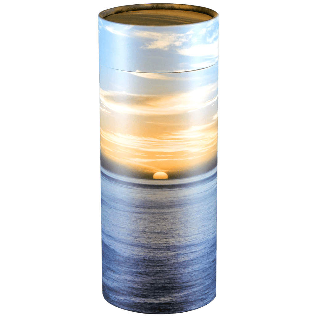 Scatter Tube Ocean Sunset Large  Passages  Biodegrasdable  Blue  Memorial | SKU: AMU-L-AUPSTO