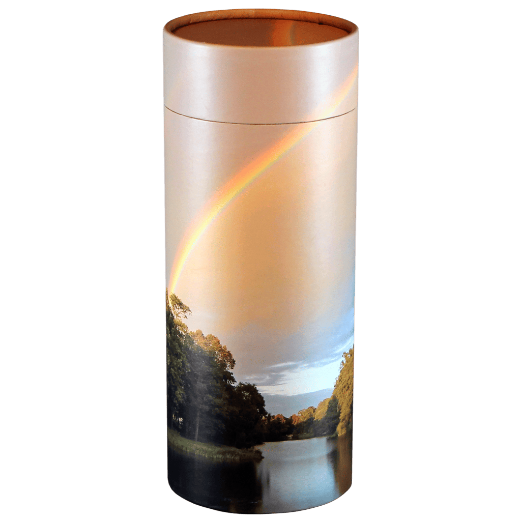 Scatter Tube Rainbow Pond Large  Passages  Biodegradable  Rainbow  Memorial | SKU: AMU-L-AUPSTRP
