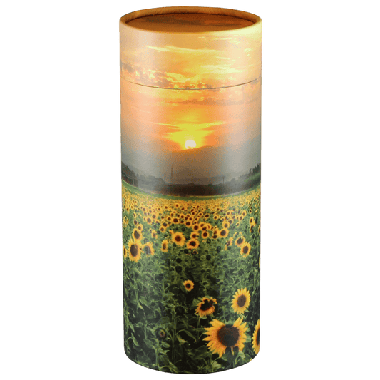 Scatter Tube Sunflower Fields Large  Passages  Biodegradable  Yellow  Memorial | SKU: AMU-L-AUPSTS