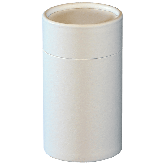 Scatter Tube White Mini  Passages  Biodegradable  White  Memorial | SKU: AMU-MI-AUPSTWT
